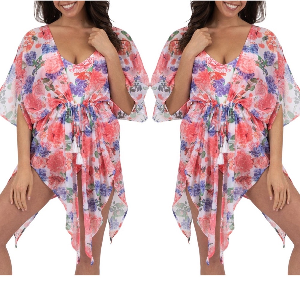 RACHEL Rachel Roy
Floral Flutter Hem Cover-Up